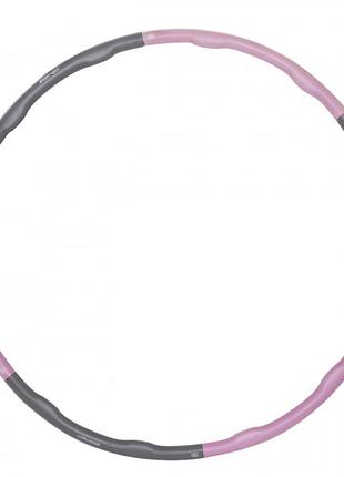 Обруч масажний hula hoop sportvida 100 см 1.2 кг sv-hk0338 grey/pink4 фото