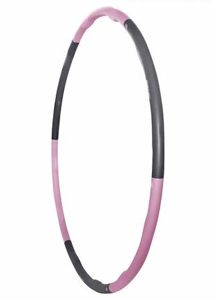 Обруч масажний hula hoop sportvida 100 см 1.2 кг sv-hk0338 grey/pink5 фото