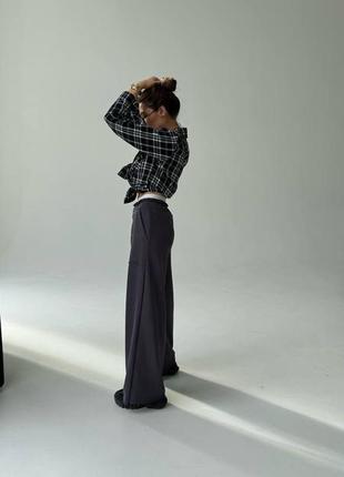 Дуже стильний широкі жіночі штани з імітацією трусиків9 фото