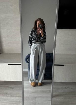 Дуже стильний широкі жіночі штани з імітацією трусиків4 фото