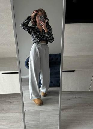 Дуже стильний широкі жіночі штани з імітацією трусиків6 фото