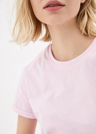 Нежно-розовый кроп-топ короткая футболка3 фото
