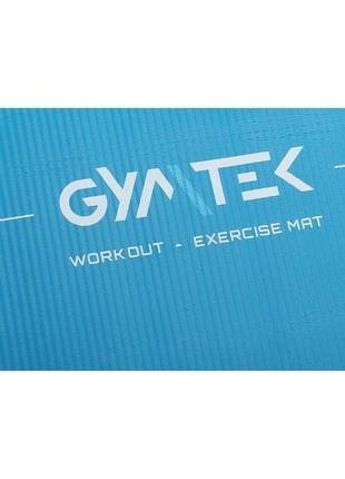 Килимок (мат) для фітнесу та йоги gymtek nbr 1,5см голубий3 фото