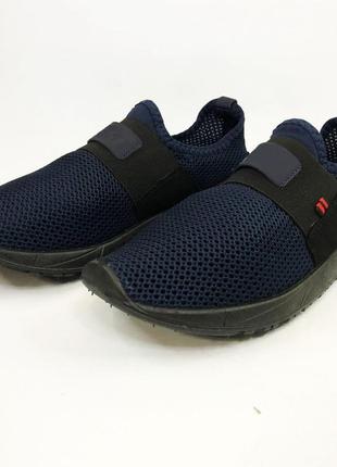 Мужские кроссовки из сетки 42 размер. летние кроссовки сетка, обувь для бега. модель 44252. цвет: синий