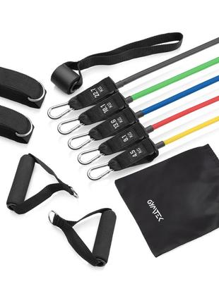 Набор резинок с эспандерами gymtek 5-ти цветный