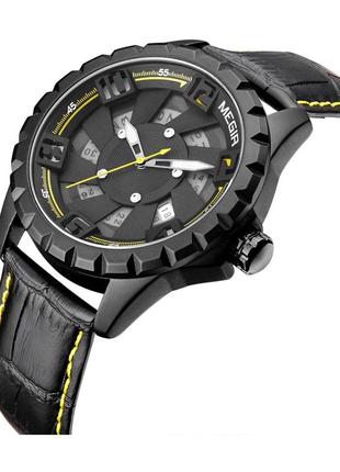 Часы megir mg1074 black yellow (ml1074g-bk-1n13)4 фото