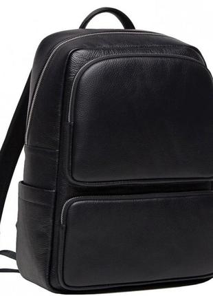 Хіт! новинка! шкіряний чоловічий рюкзак великий і місткий з натуральної шкіри tiding bag 89396 чорний