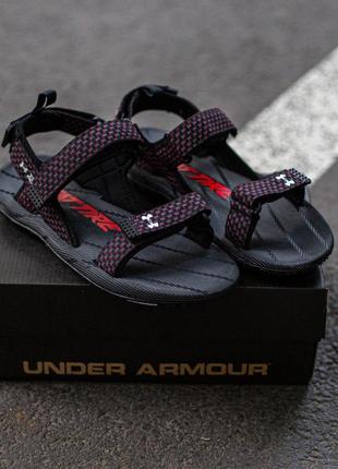 Мужские сандалии under armour fattire sandala x michelin black\red