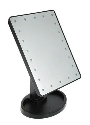 Настольное зеркало для макияжа с led подсветкой magic makeup mirror superstar magnifying zx-23 22 светодиода