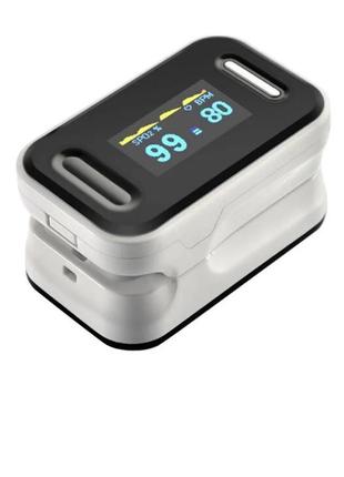 Пульсоксиметр на палец oyk-81c для изменения пульса и сатурации крови pulse oximeter white (mas40389)1 фото