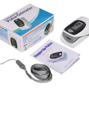 Пульсоксиметр на палец для изменения пульса и сатурации крови pulse oximeter c101a3 (mas40388)2 фото