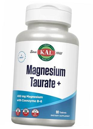 Таурат магнію та вітамін в6, magnesium taurate 400, kal 90таб (36424010)