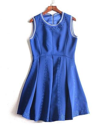 Платье красивый цвет синее электрик, новое в наличии1 фото