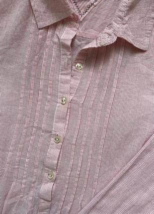 Рубашка tommy hilfiger, рубашка блуза в полоску , хлопковая рубашка2 фото