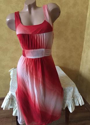 Красивый сарафан миди платье под пояс