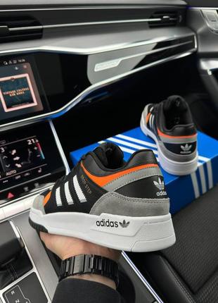 Adidas originals drop step black grey orange - кроссовки мужские черные9 фото