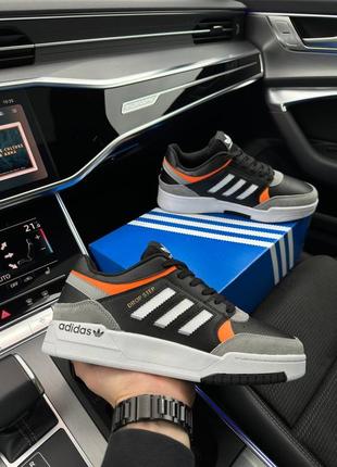 Adidas originals drop step black grey orange - кроссовки мужские черные7 фото