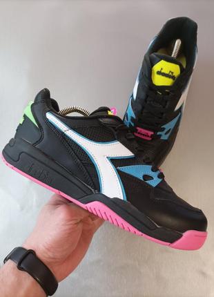 Кроссовки diadora rebound ace black fluo