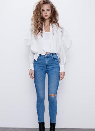 Джинсы hi-rise vintage skinny jeans  zara  размер 36/38 ≠