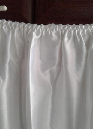 Белоснежная атласная нижняя юбка , подъюбник на запах st.michael5 фото
