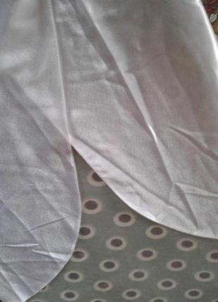 Белоснежная атласная нижняя юбка , подъюбник на запах st.michael3 фото