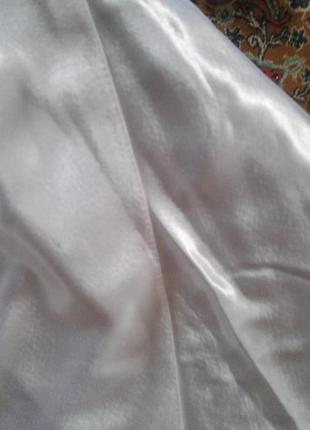 Белоснежная атласная нижняя юбка , подъюбник на запах st.michael4 фото