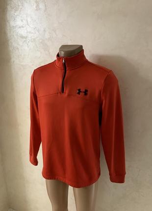Спортивна кофта на замок under armour червона з логотипом