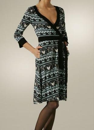 Diane von furstenberg шёлковое платье, винтаж, классика, ретро, дизайнерское платье миди6 фото