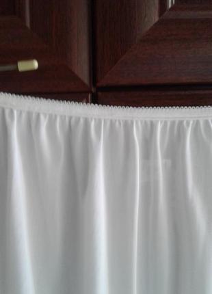 Белоснежная нижняя юбка, подъюбник с кружевом berkertex2 фото
