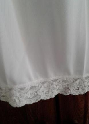 Белоснежная нижняя юбка, подъюбник с кружевом berkertex3 фото