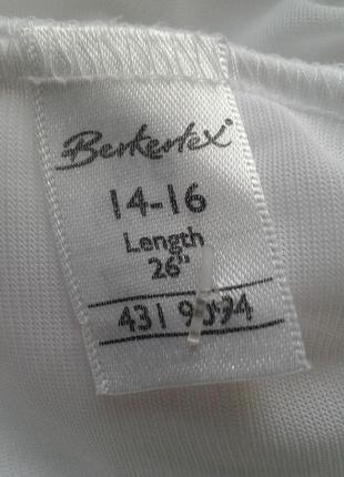 Белоснежная нижняя юбка, подъюбник с кружевом berkertex5 фото