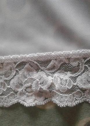 Белоснежная нижняя юбка, подъюбник с кружевом berkertex4 фото