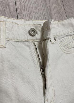 Жіночі джинси мом манго mango білі базові штани4 фото