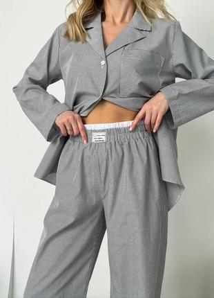 Піжама трійка (сорочка, штани, шорти), костюм, пижама4 фото