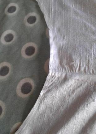 Шелковая рубашка цвета айвори с вышивкой бисером и пайетками daniel & mayer milano италия7 фото