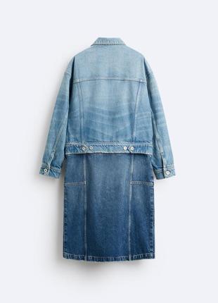 Джинсовое платье zara размер m-l 3