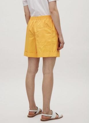 Хлопковые желтые яркие шорты cos 38, 36 размер