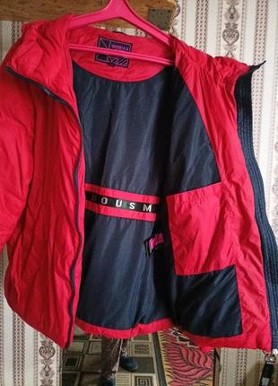 Куртка баллоновая женская размер 54 52 красного цвета8 фото