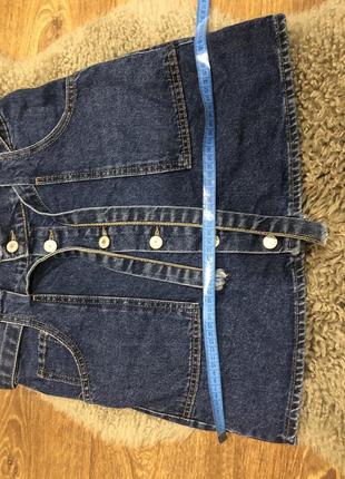 Шикарна джинсова спідниця на гудзиках3 фото