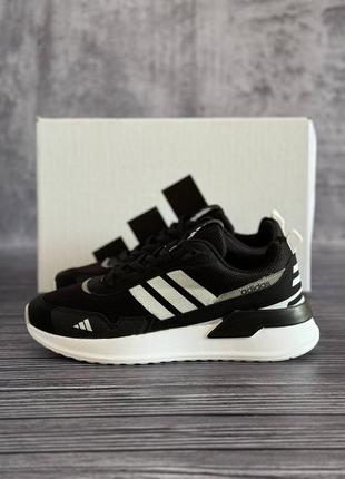 Чоловічі кросівки якісні повсякденні зручні , кросівки adidas running black стильні чоловічі