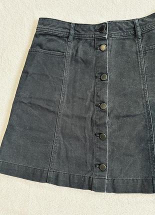 Базова джинсова чорна спідниця2 фото