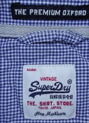 Рубашка superdry vintage oxford (m)5 фото
