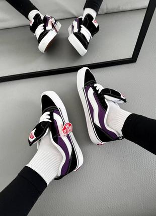 Кеди vans knu purple black white9 фото