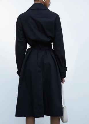Чорний тренч, чорний плащ, плащ тренч, від бренду h&m2 фото