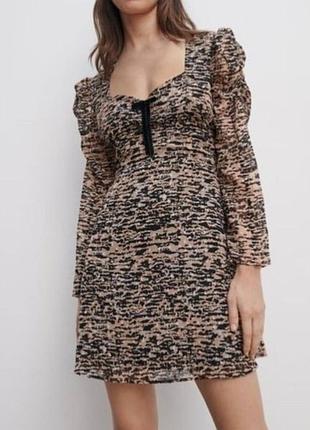 Сукня плаття zara з принтом жіноче