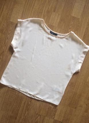 Бежевая молочная шифоновая блуза топ new look1 фото