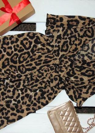 Стильне леопардове платтячко на запах фірми shein