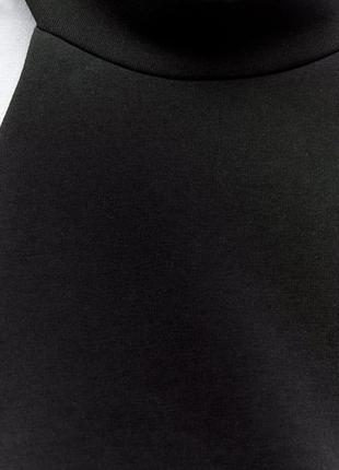 Чорна довга сукня під горло з вирізами з відкритими плечами з розрізом збоку з нової колекції zara розмір s8 фото