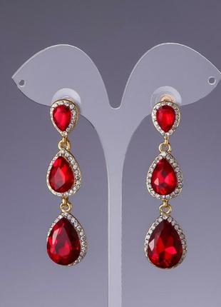 Серьги с кристаллами
