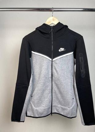 Чоловіча кофта nike tech fleece в різних кольорах та розмірах, якісна кофта зручна на застібці з капюшоном